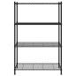 vidaXL Estante de almacenamiento 4 niveles negro 90x35x137 cm 200 kg