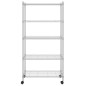 vidaXL Estante almacenaje 5 niveles ruedas 75x35x155 cm cromado 250 kg vidaXL Estante almacenaje 5 niveles ruedas 75x35x155 cm cromado 250 kg