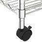 vidaXL Estante almacenaje 5 niveles ruedas 75x35x155 cm cromado 250 kg vidaXL Estante almacenaje 5 niveles ruedas 75x35x155 cm cromado 250 kg