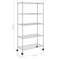 vidaXL Estante almacenaje 5 niveles ruedas 75x35x155 cm cromado 250 kg vidaXL Estante almacenaje 5 niveles ruedas 75x35x155 cm cromado 250 kg
