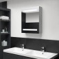 vidaXL Armario de baño con espejo LED gris hormigón 50x14x60 cm vidaXL Armario de baño con espejo LED gris hormigón 50x14x60 cm