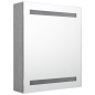 vidaXL Armario de baño con espejo LED gris hormigón 50x14x60 cm vidaXL Armario de baño con espejo LED gris hormigón 50x14x60 cm