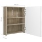 vidaXL Armario de baño con espejo LED blanco y roble 50x14x60 cm vidaXL Armario de baño con espejo LED blanco y roble 50x14x60 cm