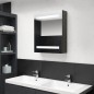 vidaXL Armario de baño con espejo gris antracita 50x14x60 cm vidaXL Armario de baño con espejo gris antracita 50x14x60 cm