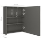 vidaXL Armario de baño con espejo gris antracita 50x14x60 cm vidaXL Armario de baño con espejo gris antracita 50x14x60 cm