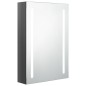 vidaXL Armario de baño con espejo LED gris brillante 50x13x70 cm vidaXL Armario de baño con espejo LED gris brillante 50x13x70 cm