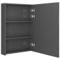 vidaXL Armario de baño con espejo LED gris brillante 50x13x70 cm vidaXL Armario de baño con espejo LED gris brillante 50x13x70 cm