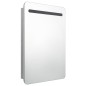 vidaXL Armario de baño con espejo y LED gris hormigón 60x11x80 cm vidaXL Armario de baño con espejo y LED gris hormigón 60x11x80 cm