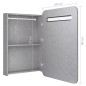 vidaXL Armario de baño con espejo y LED gris hormigón 60x11x80 cm vidaXL Armario de baño con espejo y LED gris hormigón 60x11x80 cm