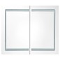 vidaXL Armario de baño con espejo LED blanco y roble 80x12x68 cm
