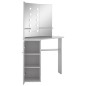 vidaXL Tocador de esquina con LED gris hormigón 111x54x141,5 cm vidaXL Tocador de esquina con LED gris hormigón 111x54x141,5 cm