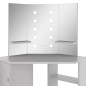 vidaXL Tocador de esquina con LED gris hormigón 111x54x141,5 cm vidaXL Tocador de esquina con LED gris hormigón 111x54x141,5 cm