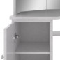 vidaXL Tocador de esquina con LED gris hormigón 111x54x141,5 cm vidaXL Tocador de esquina con LED gris hormigón 111x54x141,5 cm