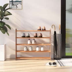 vidaXL Mueble zapatero de madera contrachapada marrón 90x24x81 cm