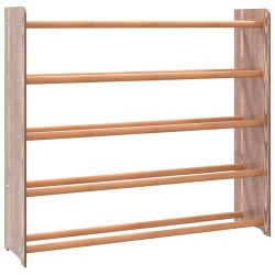 vidaXL Mueble zapatero de madera contrachapada marrón 90x24x81 cm