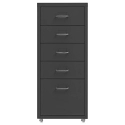 vidaXL Armario archivador móvil metal antracita 28x41x69 cm