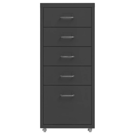 vidaXL Armario archivador móvil metal antracita 28x41x69 cm