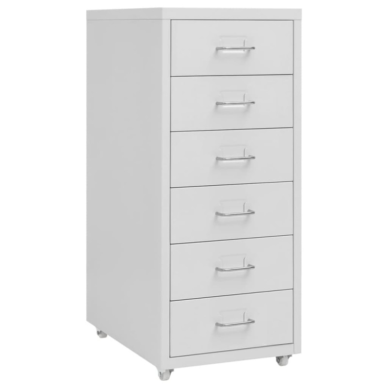 vidaXL Armario archivador móvil metal gris 28x41x69 cm vidaXL Armario archivador móvil metal gris 28x41x69 cm