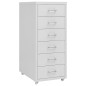 vidaXL Armario archivador móvil metal gris 28x41x69 cm vidaXL Armario archivador móvil metal gris 28x41x69 cm