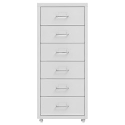 vidaXL Armario archivador móvil metal gris 28x41x69 cm