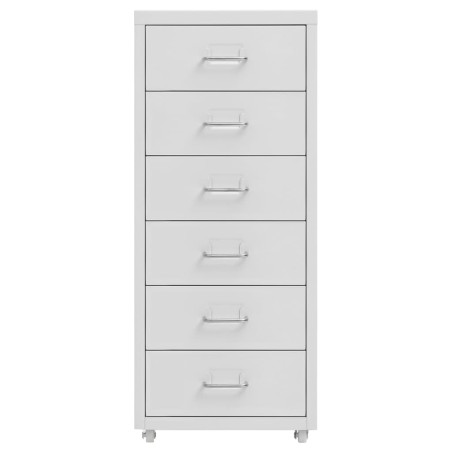 vidaXL Armario archivador móvil metal gris 28x41x69 cm