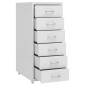vidaXL Armario archivador móvil metal gris 28x41x69 cm vidaXL Armario archivador móvil metal gris 28x41x69 cm