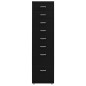vidaXL Armario archivador móvil metal negro 28x41x109 cm