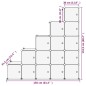 vidaXL Estantería de cubos con 15 compartimentos y puertas PP negro vidaXL Estantería de cubos con 15 compartimentos y puertas PP negro