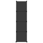vidaXL Estantería de cubos con 12 compartimentos y puertas PP negro vidaXL Estantería de cubos con 12 compartimentos y puertas PP negro