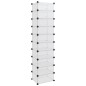 vidaXL Zapatero PP transparente 44x32x174 cm vidaXL Zapatero PP transparente 44x32x174 cm