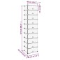 vidaXL Zapatero PP transparente 44x32x174 cm vidaXL Zapatero PP transparente 44x32x174 cm