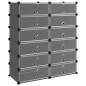 vidaXL Zapatero PP negro 94,5x36,5x106 cm vidaXL Zapatero PP negro 94,5x36,5x106 cm
