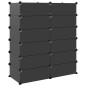 vidaXL Zapatero PP negro 94,5x36,5x106 cm vidaXL Zapatero PP negro 94,5x36,5x106 cm