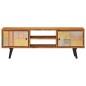 vidaXL Mueble de TV con puertas metal madera maciza acacia 112x30x40cm vidaXL Mueble de TV con puertas metal madera maciza acacia 112x30x40cm