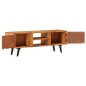 vidaXL Mueble de TV con puertas metal madera maciza acacia 112x30x40cm vidaXL Mueble de TV con puertas metal madera maciza acacia 112x30x40cm