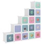 vidaXL Estantería de cubos infantil con 15 compartimentos blanco PP vidaXL Estantería de cubos infantil con 15 compartimentos blanco PP