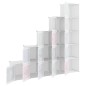 vidaXL Estantería de cubos infantil con 15 compartimentos blanco PP vidaXL Estantería de cubos infantil con 15 compartimentos blanco PP