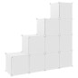 vidaXL Estantería infantil de cubos con 10 compartimentos blanco PP vidaXL Estantería infantil de cubos con 10 compartimentos blanco PP
