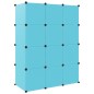 vidaXL Estantería infantil de cubos con 12 compartimentos azul PP vidaXL Estantería infantil de cubos con 12 compartimentos azul PP
