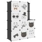 vidaXL Estantería infantil de cubos con 10 compartimentos negro PP vidaXL Estantería infantil de cubos con 10 compartimentos negro PP