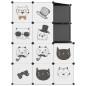 vidaXL Estantería infantil de cubos con 10 compartimentos negro PP vidaXL Estantería infantil de cubos con 10 compartimentos negro PP