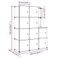 vidaXL Estantería infantil de cubos con 10 compartimentos negro PP vidaXL Estantería infantil de cubos con 10 compartimentos negro PP