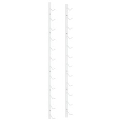 vidaXL Botellero de pared para 12 botellas hierro blanco