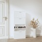 vidaXL Mueble zapatero madera contrachapada blanco 59x17x150 cm vidaXL Mueble zapatero madera contrachapada blanco 59x17x150 cm