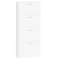 vidaXL Mueble zapatero madera contrachapada blanco 59x17x150 cm vidaXL Mueble zapatero madera contrachapada blanco 59x17x150 cm