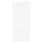 vidaXL Mueble zapatero madera contrachapada blanco 59x17x150 cm vidaXL Mueble zapatero madera contrachapada blanco 59x17x150 cm
