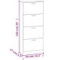 vidaXL Mueble zapatero madera contrachapada blanco 59x17x150 cm vidaXL Mueble zapatero madera contrachapada blanco 59x17x150 cm