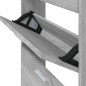 vidaXL Mueble zapatero madera contrachapada gris Sonoma 59x17x150 cm