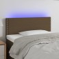 vidaXL Cabecero con LED de tela marrón oscuro 100x5x78/88 cm vidaXL Cabecero con LED de tela marrón oscuro 100x5x78/88 cm