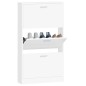 vidaXL Mueble zapatero madera contrachapada blanco 59x17x108 cm vidaXL Mueble zapatero madera contrachapada blanco 59x17x108 cm